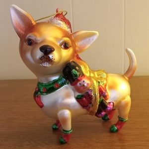Ganz Chihuahua Glass Ornament